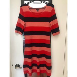 Ann Taylor striped office or lunch date dress